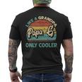 Mens Papa G Like A Grandpa Only Cooler Vintage Dad Fathers Day Men's T-shirt Back Print