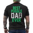 Mens Pet Owner Animal Dog Lover Daddy Best Puggle Dad Ever Puggle Men's Back Print T-shirt