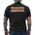 Principal Job Title Profession Birthday Worker Idea Men's T-shirt Back Print