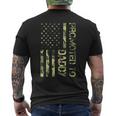 Mens Promoted To Daddy American Flag Camo Tshirt Fathers Day Tee Men's Back Print T-shirt