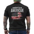 Proud American I Identify As An American Men's Back Print T-shirt