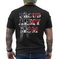 Proud Army Mom Military Mother Proud Army Family Marine Gift For Womens Mens Back Print T-shirt