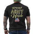 Proud Army Uncle Camo Us Flag Dog Tag Military Family Gifts Gift For Mens Men's Crewneck Short Sleeve Back Print T-shirt