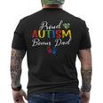 Proud Autism Bonusdad Autism Awareness Autistic Support Gift For Mens Mens Back Print T-shirt