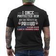 Proud Coast Guard Dad I Once Protected Her Men's T-shirt Back Print