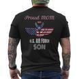 Proud Mom Of Us Air Force Veteran Patriotic Military Mother Men's Back Print T-shirt