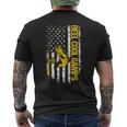 Reel Cool Gamps Fishing Dad Joke Usa Flag Fathers Day Men's T-shirt Back Print