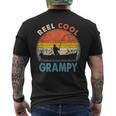 Reel Cool Grampy Fathers Day Gift For Fishing Dad Mens Back Print T-shirt