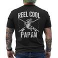 Reel Cool Papaw Fishing Fathers Day Grandpa Dad Gift For Mens Mens Back Print T-shirt