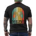 Retro Gamer Video Games Player For Game Player Gamer Dad Men's T-shirt Back Print