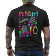 Rolling Into 10Th Birthday Leopard Roller Skates 10 Yrs Old Men's T-shirt Back Print
