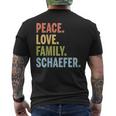 Schaefer Last Name Peace Love Family Matching Mens Back Print T-shirt