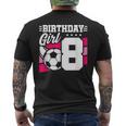 Soccer Birthday Party - 8 Year Old Girl - 8Th Birthday Men's Back Print T-shirt