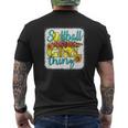 Softball Its A Girl Thing - Leopard Serape Love Softball Men's T-shirt Back Print