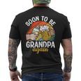 Soon To Be Grandpa Again Vintage Granddad To Be Fathers Day Men's Back Print T-shirt