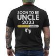Soon To Be Uncle 2023 Fathers Day For New Uncle Men's Back Print T-shirt