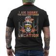 I Am Sorry The Nice Bartender Is On Vacation Skull Girl Flag Men's Back Print T-shirt