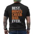 Step Dad Step Father Best Bonus Cheer Dad Ever Gift For Mens Mens Back Print T-shirt