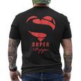 Super Poppa SuperheroGift Mother Father Day Mens Back Print T-shirt