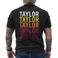 Taylor Retro Wordmark Pattern - Vintage Style Men's Back Print T-shirt Taylor Retro Wordmark Pattern - Vintage Style Men's Back Print T-shirt