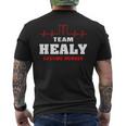 Team Healy Lifetime Member Surname Healy Name Mens Back Print T-shirt