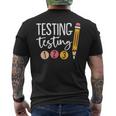 Testing Testing 123 Cute Test Day Men's Back Print T-shirt