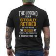 The Legend Has Officially Retired Funny Retirement Mens Back Print T-shirt