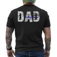 Thin Blue Line FlagShirts Dad Police Fathers Day Men's Back Print T-shirt