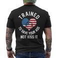 Trained To Save Your Ass Not Kiss It - 911 Operator Men's Back Print T-shirt