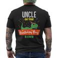 Uncle Dinosaur Hilarious Birthday Boy Uncle Gifts Funny Gift For Mens Mens Back Print T-shirt