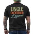 Uncle Godfather Legend Funny Uncle Gifts Fathers Day Gift For Mens Mens Back Print T-shirt
