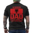 Mens Vintage Albanian Dad Albania Flag Fathers Day Men's T-shirt Back Print