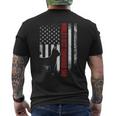 Vintage American Flag Worlds Best Chihuahua Dad Silhouette Men's T-shirt Back Print