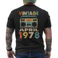 Vintage April 1978 Tshirt Retro 41St Birthday Men's Back Print T-shirt