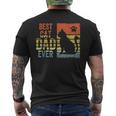 Vintage Best Cat Dad Ever Funny Cat Daddy Fathers Day Mens Back Print T-shirt