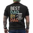 Mens Vintage Best Dad By Par - Disk Golf Dad Men's T-shirt Back Print