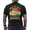 Vintage Great Dads Get Promoted To Grandpa Fist Bump Men's T-shirt Back Print