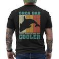Vintage Retro Orca Dad Like A Regular Dad Father’S Day Long SleeveMen's Back Print T-shirt