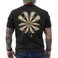 Vintage Shamrock Leaf Lucky Darts St Patricks Day Men's T-shirt Back Print