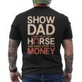 Mens Vintage Show Horse Dad Livestock Shows Men's T-shirt Back Print
