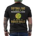 Vintage Softball Dad Softball Fan Men's T-shirt Back Print