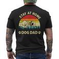 Vintage Stay At Home Dog Dad Retro Dog Lovers Fathers Day Men's T-shirt Back Print