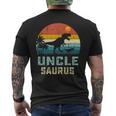 Vintage Unclesaurus Fathers DayRex Uncle Saurus Men Dad Mens Back Print T-shirt