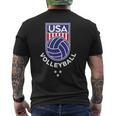Volleyball Usa Support The Team Usa Flag Beach Men's T-shirt Back Print