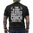 Volleyball Worlds Greatest Coach Best Coach Ever Mens Back Print T-shirt
