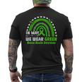 We Wear Green Mental Health Awareness Mental Health Matters Mens Back Print T-shirt