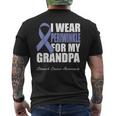 I Wear Periwinkle For My Grandpa Stomach Cancer Awareness Men's Back Print T-shirt