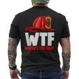 Wheres The Fire Chief Fire Fighters Love Men's T-shirt Back Print
