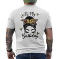 20Th Birthday Decorations Girl Messy Bun 20 Years Old Bday Men's Back Print T-shirt