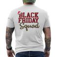 Black Friday Squad Buffalo Plaid Leopard Printed Men's Back Print T-shirt